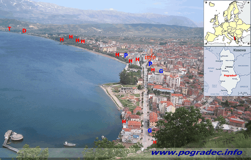 Pogradec Albania Map